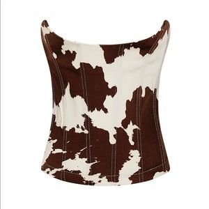 MIAOU cow print corset top & pant